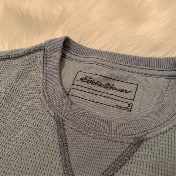 Eddie Bauer Quartz Trail Long-Sleeve Thermal Crewneck Shirt Waffle knit Mens S - Picture 3 of 10